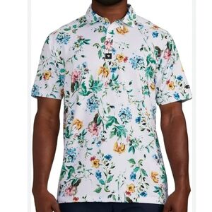 Bad Birdie Poetic Justice Floral Performance Golf Polo Mens Size‎ M